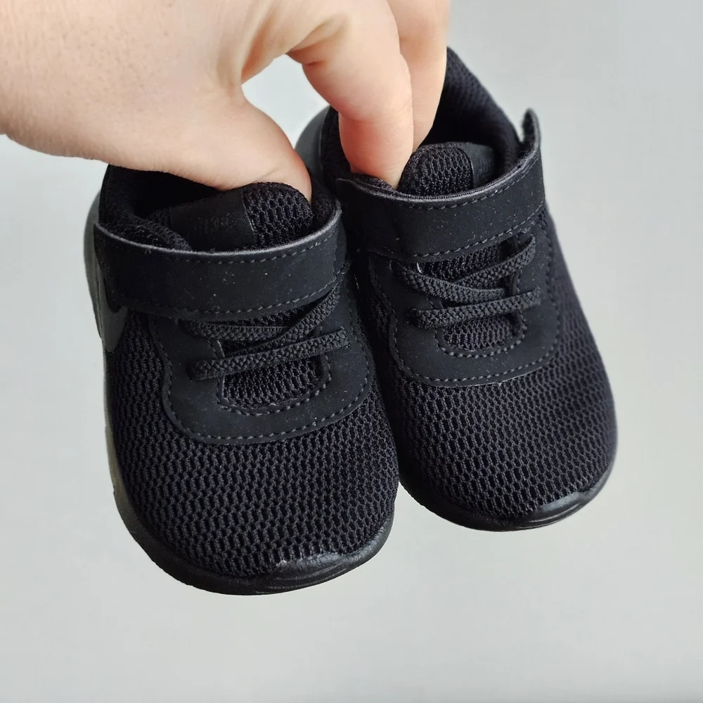 Nike Tanjun TDV Baby Toddler Sneakers – Black | Size 4C | Hook & Loop - Picture 2 of 11